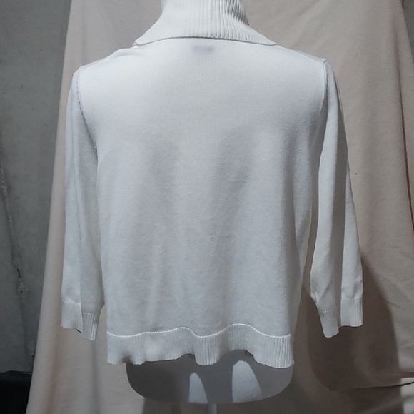 Elegant White Open Front Cardigan - Picture 5 of 6
